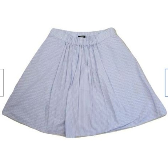 J.CREW CANDY STRIPER BLUE & RED STRIPED CIRCLE COTTON FLARED MINI SKIRT S - Picture 2 of 7